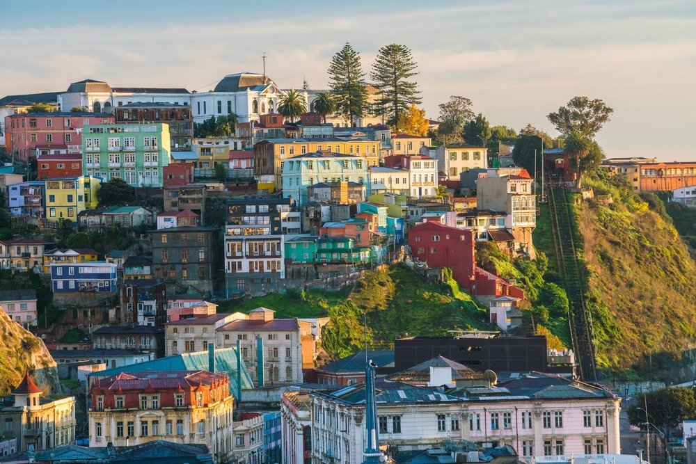 The colourful houses of Valparaíso