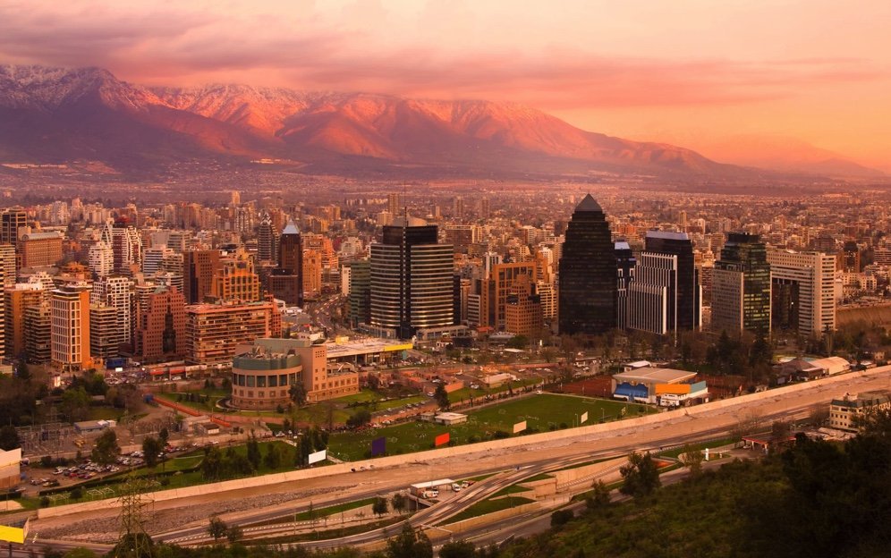 Santiago at sunset