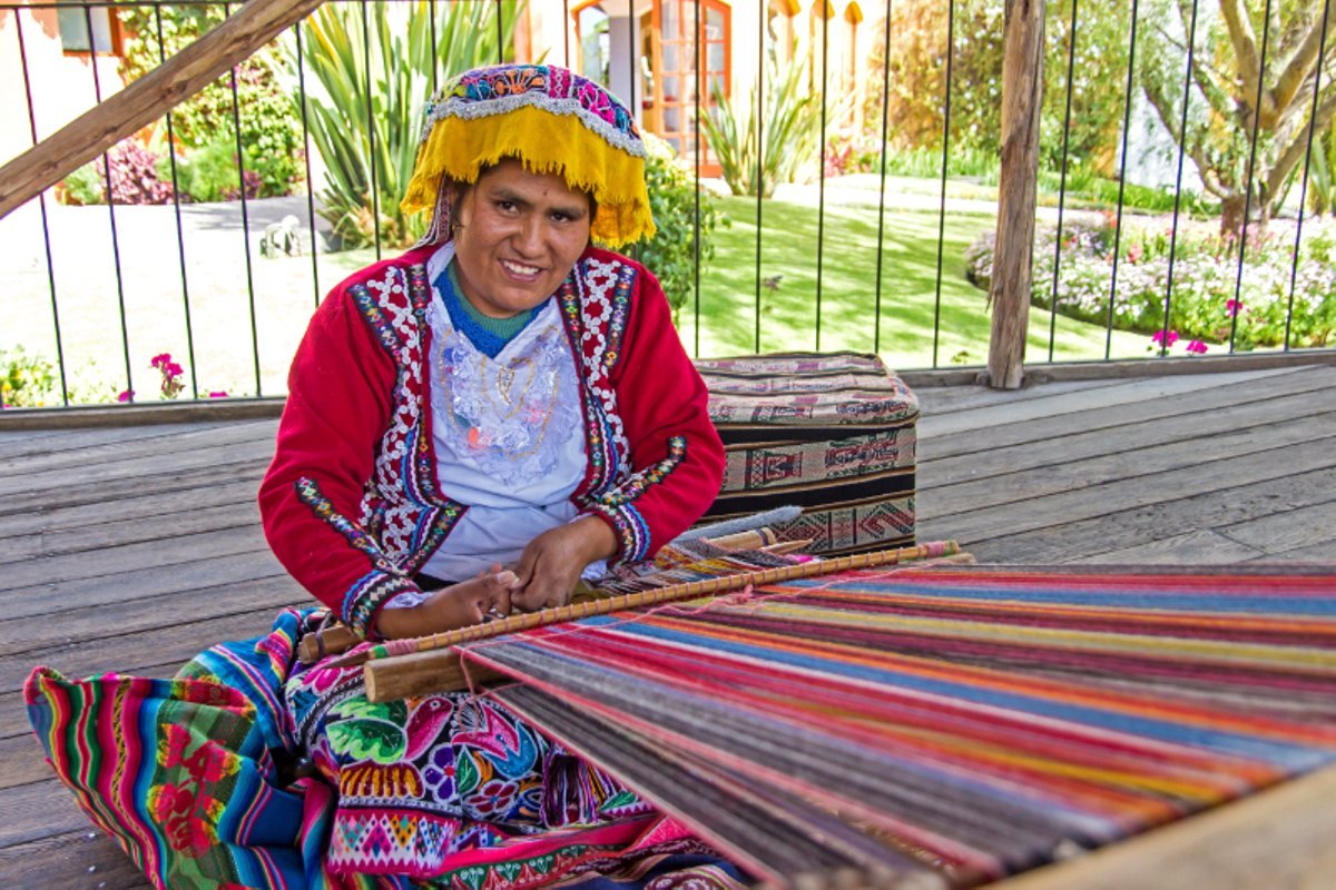 An Andean weaver